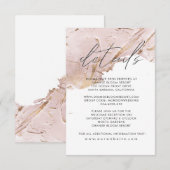 getextuurde roosgouden namaakfolie Details Informatiekaartje (Voorkant / Achterkant)