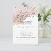 getextuurde roosgouden namaakfolie Details Informatiekaartje (Staand voorkant)