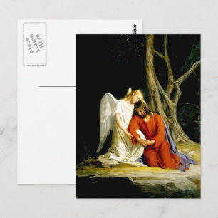Gethsemaan. Fine Art Easter-Briefkaarten Briefkaart