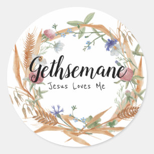 Gethsémani - Jésus m'aime Sticker rond