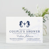 Getij van de liefde | Dual Seahorse Theme Couple's Kaart (Staand voorkant)