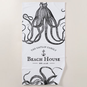 Getijden Tentakels Octopus Theme Beach House Strandlaken