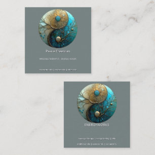 Getijden van Evenwicht Yin Yang Design Vierkante Visitekaartje