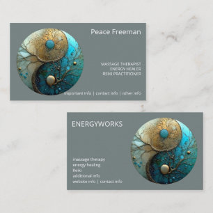 Getijden van Evenwicht   Yin Yang Design Visitekaartje