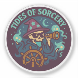 Getijden Van Toverij Magische Schedel Sticker