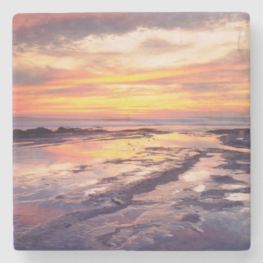 Getijdenpoelen bij Sunset Cliffs Stenen Onderzetter (Voorkant)