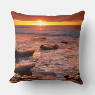 Getijdenpoelen bij zonsondergang, Californië Kussen