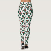 Getild kerstfeest met holle bessen leggings (Achterkant)
