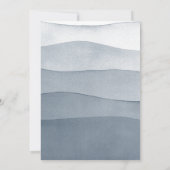 Getinte Blauwe Aquarel Bruiloft Kaart (Achterkant)