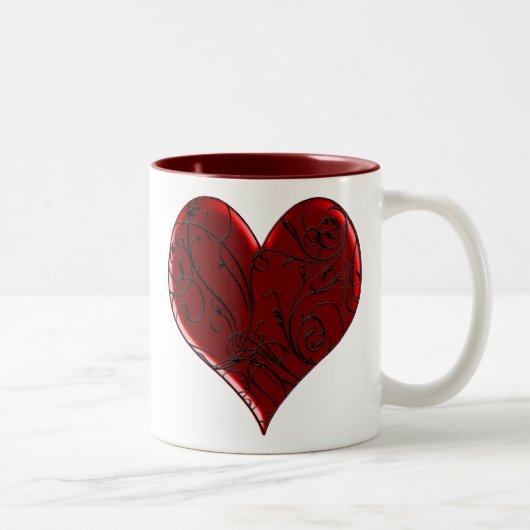 Getinte hart Mok (Rechts)