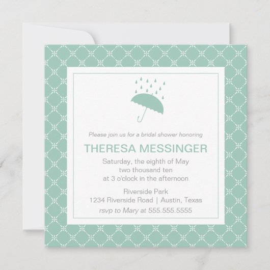 Getoond met Love-Bridal Shower Invitation Kaart (Voorkant)