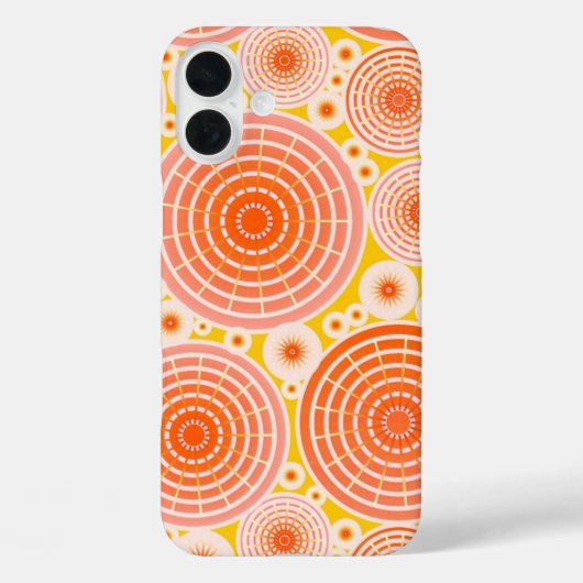 Getoonde wielen - sinaasappel en goud Case-Mate iPhone case (Achterkant)