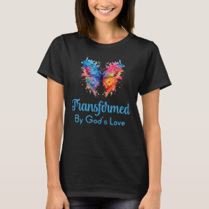 Getransformeerd door Gods Liefde Vlinder T-shirt