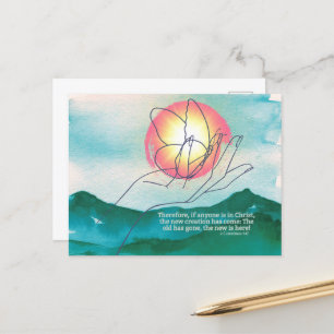 Getransformeerd door Grace The New Creation Christ Briefkaart