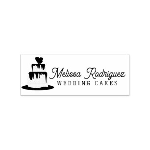 Getrapte Trouwtaart Trouw Banketbakker Script  Log Rubberstempel