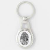 Getreasured Memorial vingerafdruk Sleutelhanger (Voorkant)