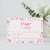 Getrokken Blauw Lokaal Gegroeide Baby Boy Luier Ra Informatiekaartje (Staand voorkant)