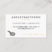 Getrokken eierpan visitekaartje (Achterkant)