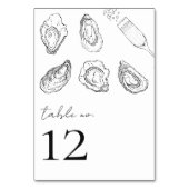 Getrokken Oesters Champagne Zeevruchten Tafel 12 B Kaart (Voorkant)