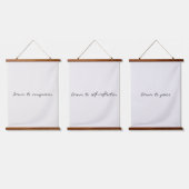 Getrokken op Set van 3 Wandtapijten in Beige met g Hangend Wandkleed (Driedubbel)