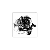 Getrokken Roos Rubberstempel (Afrduk)