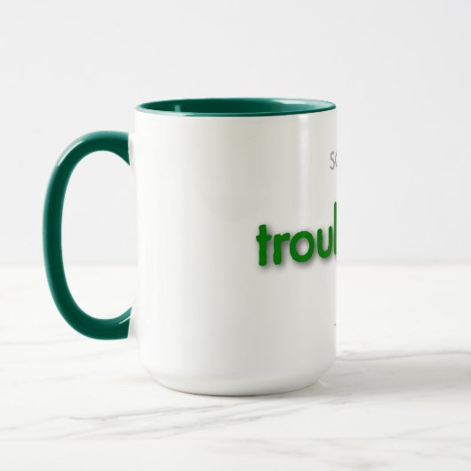 getroubledad! - groen mok (Links)