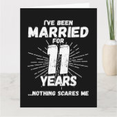 Getrouwd 11 jaar Grappig 11e bruiloft Jubileum Kaart (Voorkant)