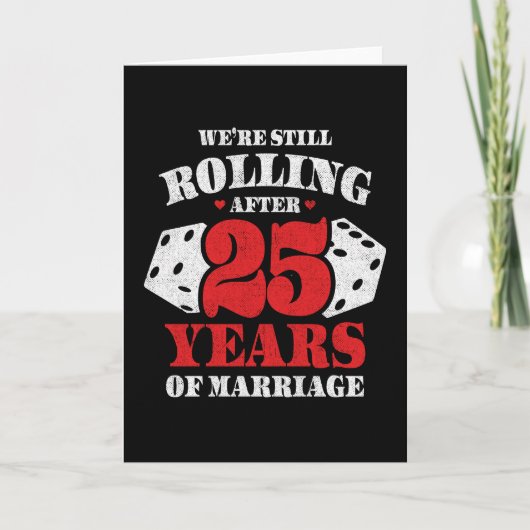getrouwd 25 jaar grappig 25e bruiloft Jubileum Kaart (Voorkant)
