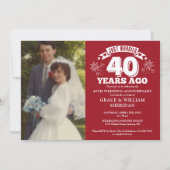 Getrouwd 40ste bruiloft Jubileum Foto Kaart (Voorkant)
