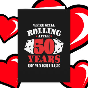 Getrouwd 50 jaar Rolling Grappig 50e Jubileum Kaart