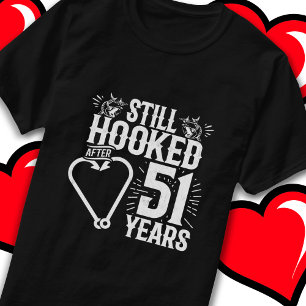 Getrouwd 51 jaar Gevist Grappig 51e Jubileum T-shirt