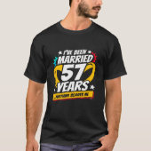 Getrouwd 57 jaar Grappig 57e bruiloft Jubileum T-shirt (Voorkant)