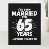 Getrouwd 65 jaar Grappig 65e bruiloft Jubileum Kaart (Voorkant)