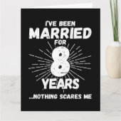 Getrouwd 8 jaar Grappig 8e bruiloft Jubileum Kaart (Voorkant)