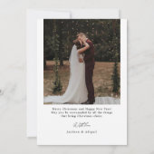 Getrouwd & Bright Script Typografie Kerstfoto Feestdagenkaart (Achterkant)