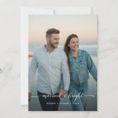 Getrouwd en Bright Pas getrouwd Christmas Beach Fo Feestdagenkaart (Voorkant)