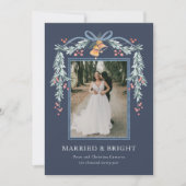 Getrouwd en Bright Pas getrouwd Kerstkaart (Voorkant)