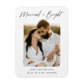 Getrouwd en Fel Script Foto Magneet (Verticaal)