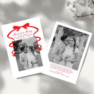 Getrouwd en vrolijk boog foto kerst Passen getrouw Feestdagenkaart