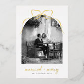 Getrouwd en vrolijk grillige boog boog boog boog f folie feestdagenkaart (Voorkant)