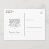 Getrouwd en vrolijk moderne typografie Kerstmis Briefkaart (Achterkant)