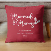 Getrouwd en Vrolijk Onze Eerste Kerstmis Pas getro Kussen