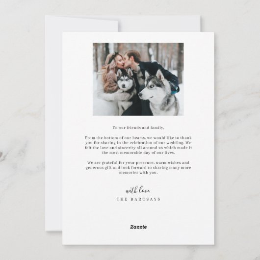 Getrouwd en Vrolijk Pas getrouwd Feestdagenkaart (Achterkant)