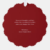 Getrouwd en Vrolijk Pas getrouwd Ornament Kerstmis (Achterkant)