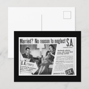 Getrouwd? Geen reden om "S.A." te verwaarlozen 😑 Briefkaart