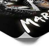 Getrouwd Halloween Skeleton bruid en bruidegom bru Poster (Hoek)