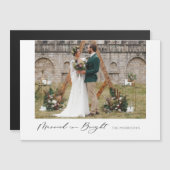 Getrouwd & Helder Moderne Minimale Fotomagneet Kaa Magnetische Uitnodiging (Voorkant / Achterkant)