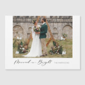 Getrouwd & Helder Moderne Minimale Fotomagneet Kaa Magnetische Uitnodiging (Voorkant)