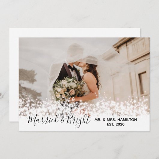 Getrouwd & Helder Schittert Feestdagenkaart (Voorkant / Achterkant)