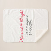 Getrouwd & helder voeg de naam van het paar toe br sherpa deken (Voorkant (horizontaal))